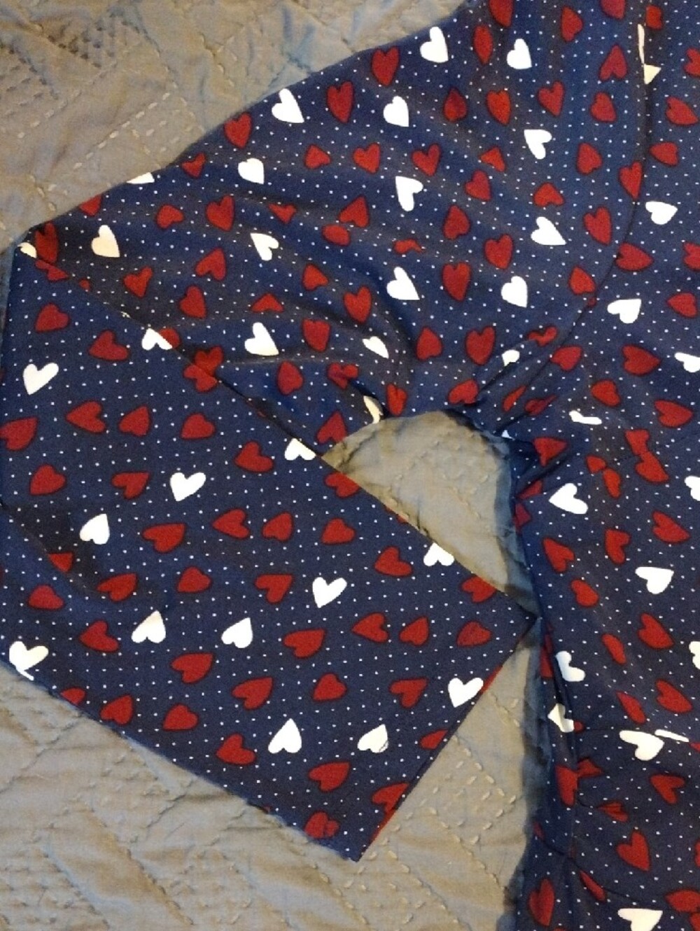 Talbots Navy Dress with Red and White Heart Print - Picture 3 of 14